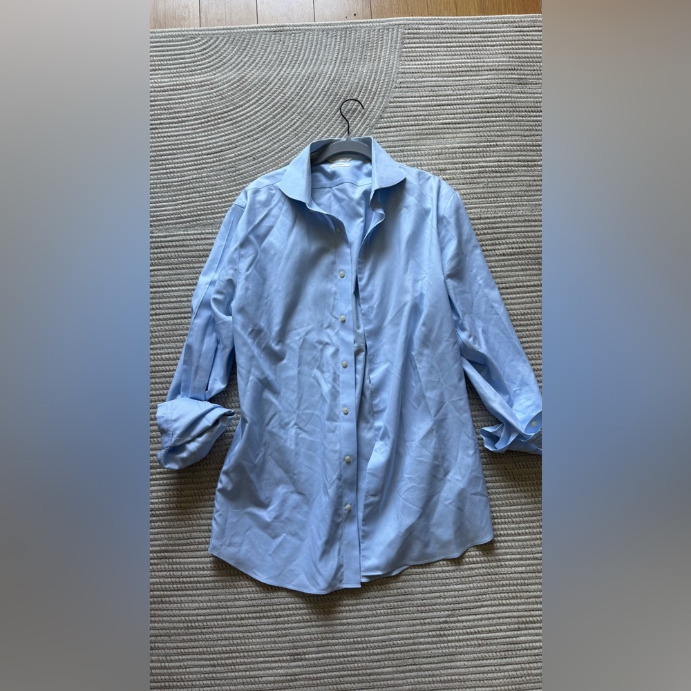 SUITSUPPLY Traveller Extra Slim Fit Formal Shirt Men's 42 / 16 Pinstriped
